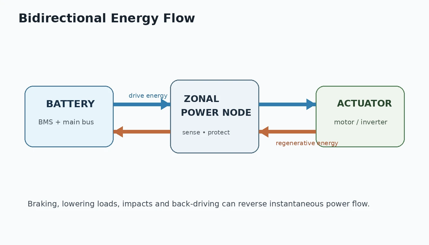 Bidirectional energy flow in humanoid robot