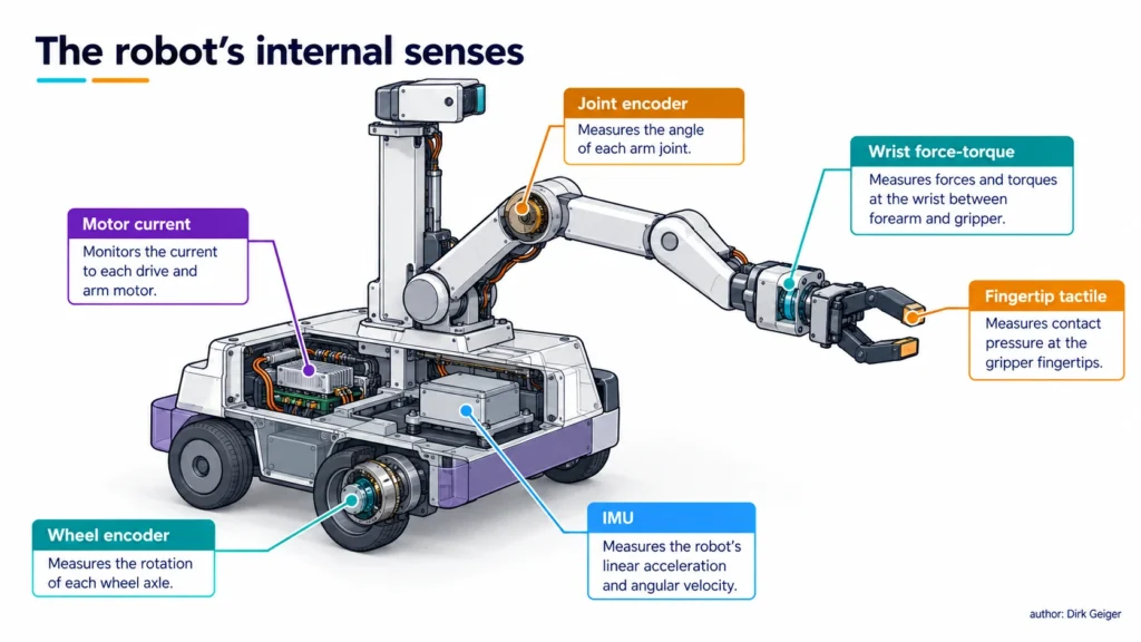 The robot’s internal senses