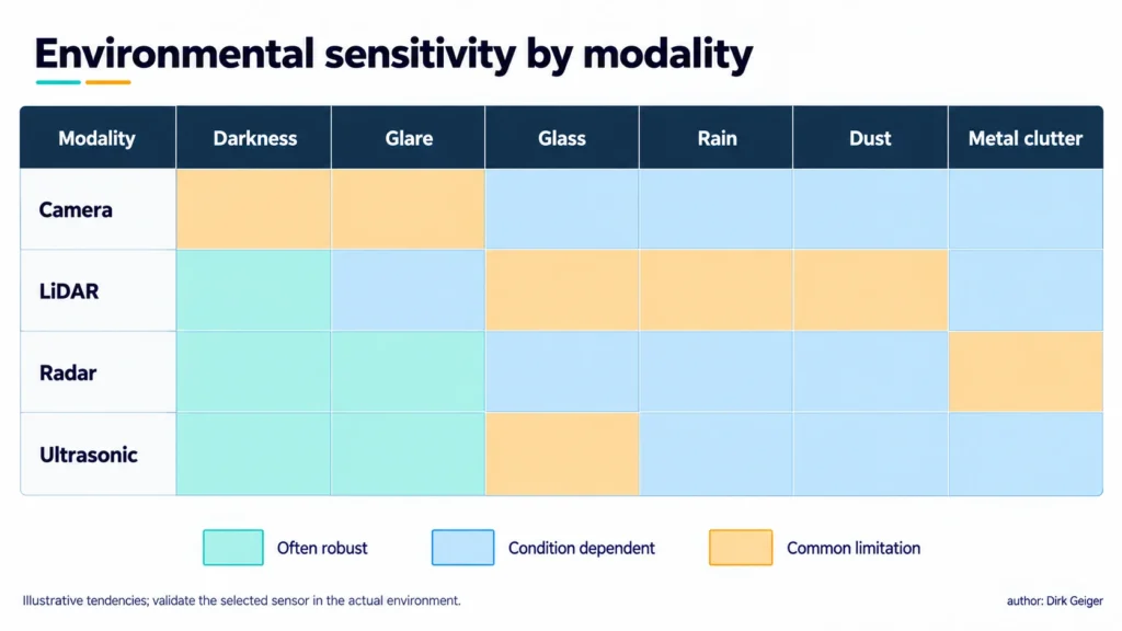 Environmental sensitivity by modality