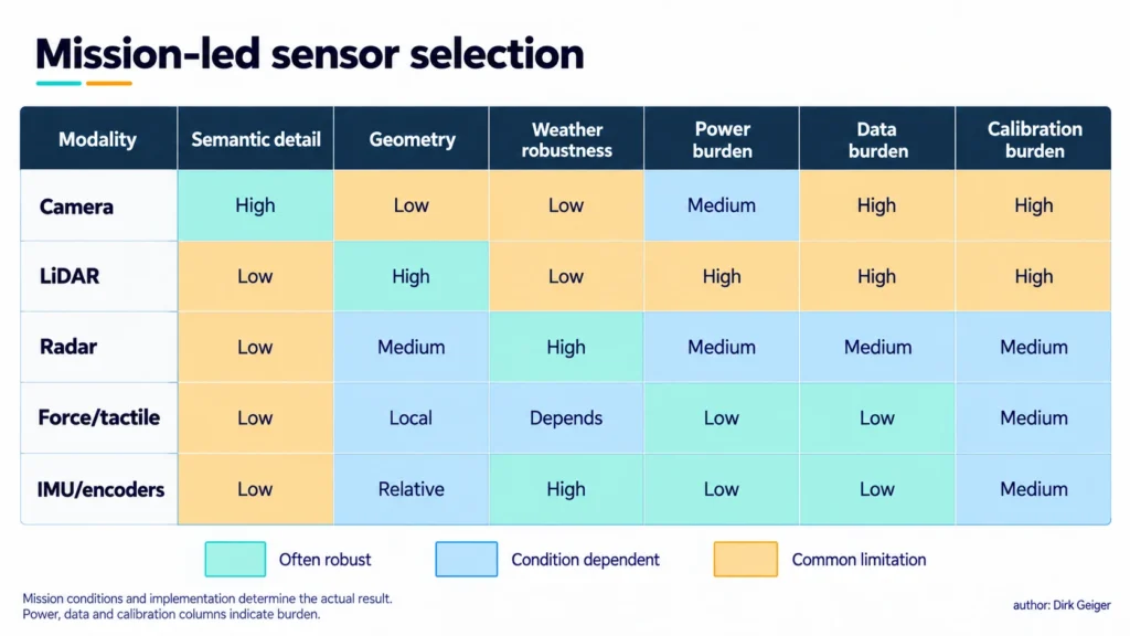 Mission-led sensor selection