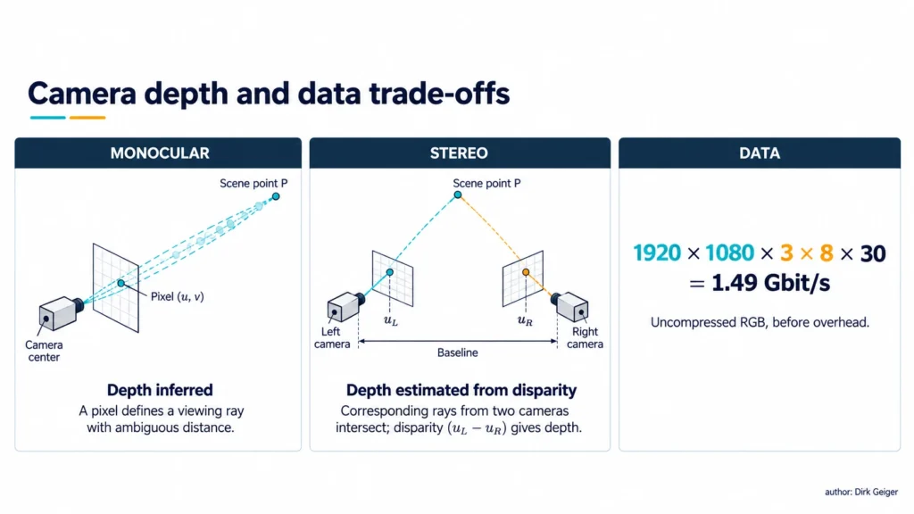 Camera depth and data trade-offs