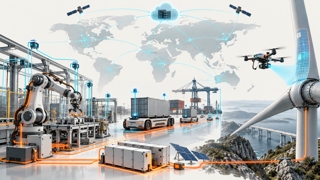 A connected world of applications, robotics and supporting infrastructure.